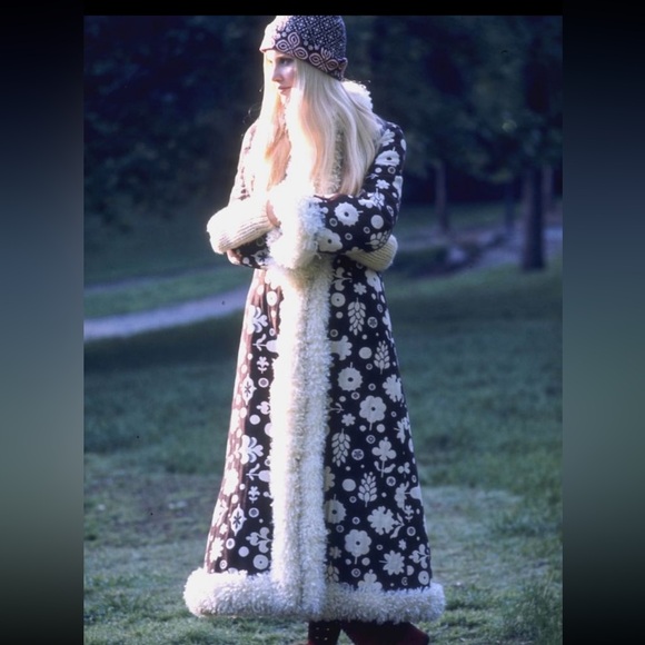 Charlotte Stone Jackets & Blazers - Charlotte Stone Floral Teddy Jacket in Brown and Cream